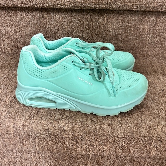 Skechers UNO - Stand on Air Women's Light Green Sneakers - Picture 3 of 9